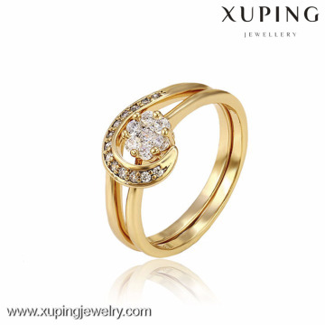 12991 Xuping novo design mulheres de ouro anel conjuntos